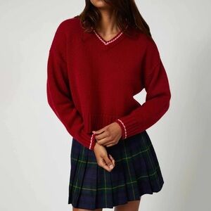 ROWING BLAZERS - WOMEN'S CASHMERE CALLIE V NECK SWEATER - new with tags